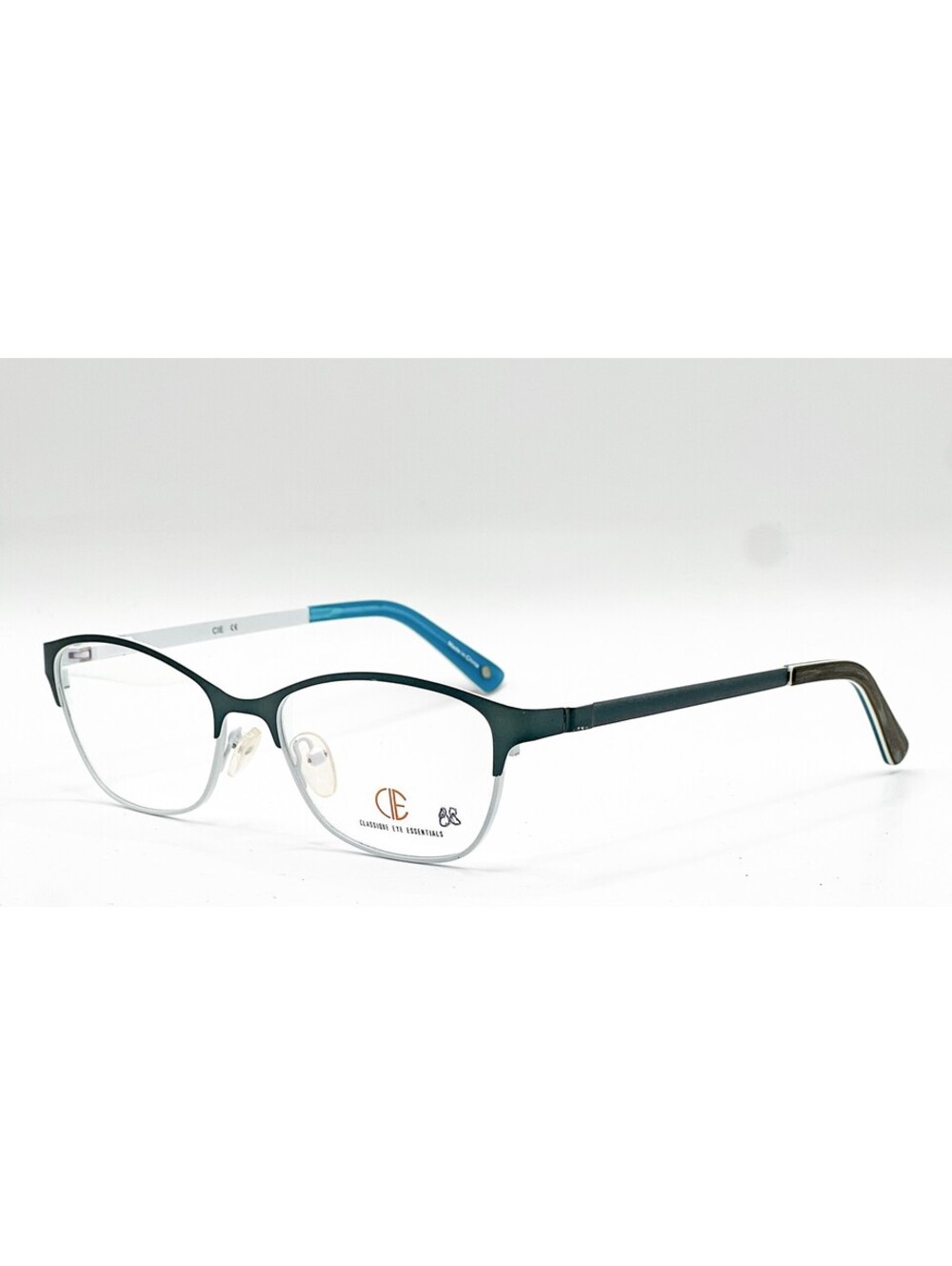 Classique Eye Essentials Sec106 C3 Teal White Authentic Eyeglasses 52-16-135